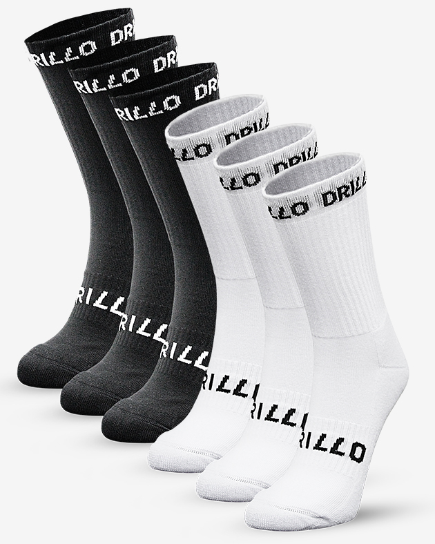 Běžecké ponožky Run all day black and white 2v1